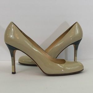 Kate Spade Karolina Beige Patent Leather Pumps- 10